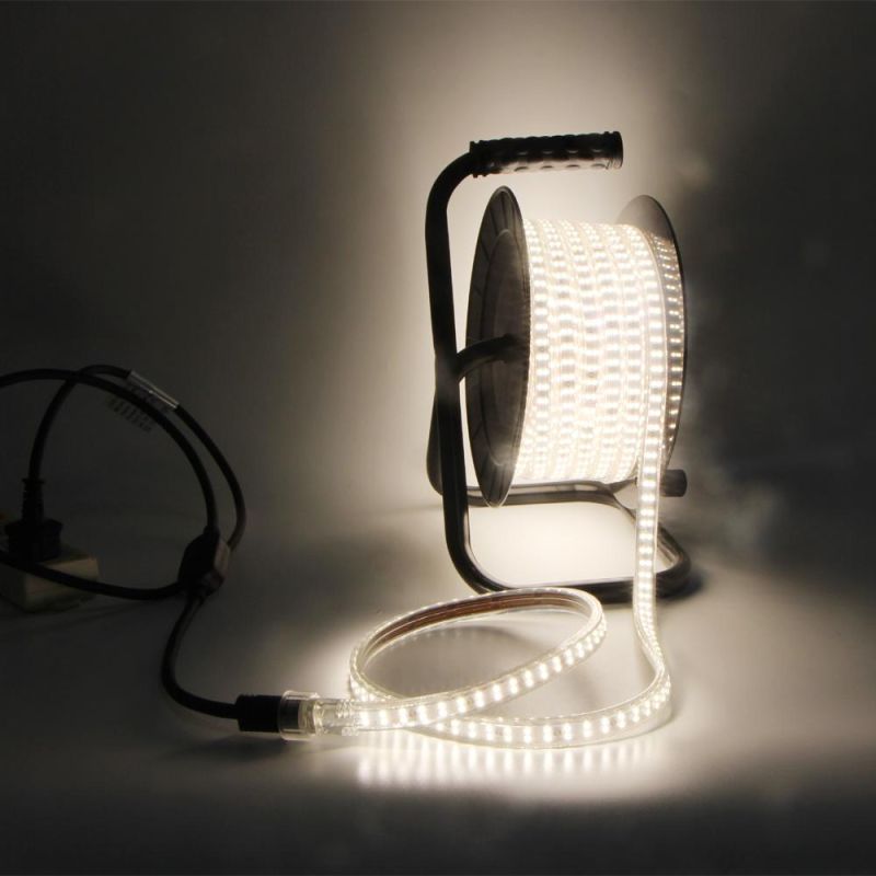 Portable CE High Lumen 220V/230V Double Line 25m 2835-180p Linkable Design LED Strip Light Waterproof 4000K