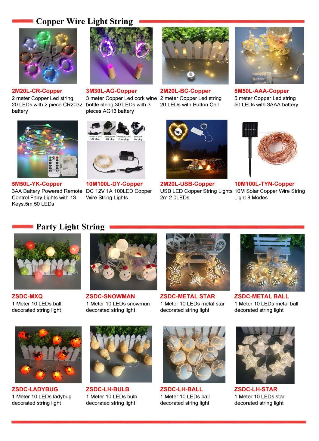 Warm White LED Rubber Fairy Decoration Light