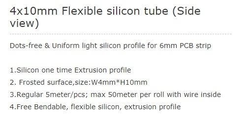 DIY Neon-Sideview 4*10mm Fiexibile Silicontube (Side View)