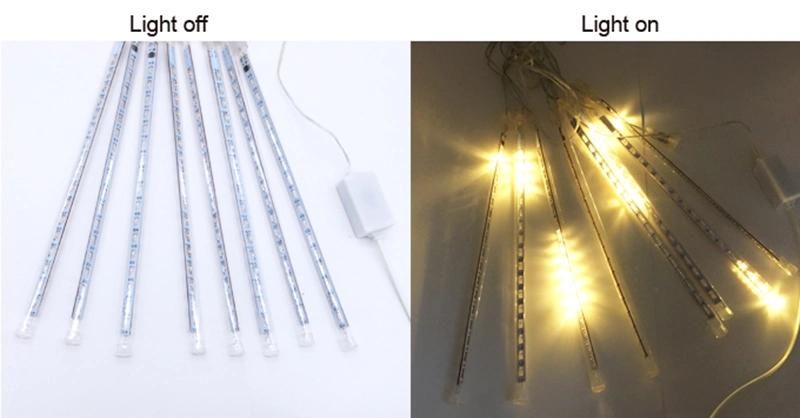 Waterproof 80cm 100cm Tube Holiday Rain LED String Decorator Christmas Drop Lighting Meteor Shower Lights