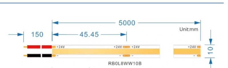 528LED/M with High CRI 80 LED COB Strip