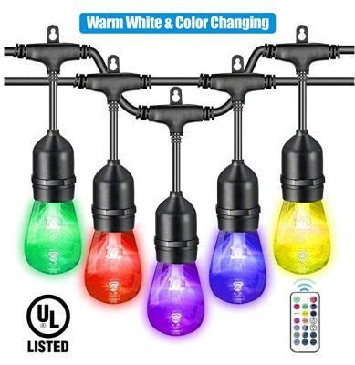 RGB Color Remote Control Outdoor Decoration S14 LED String Light