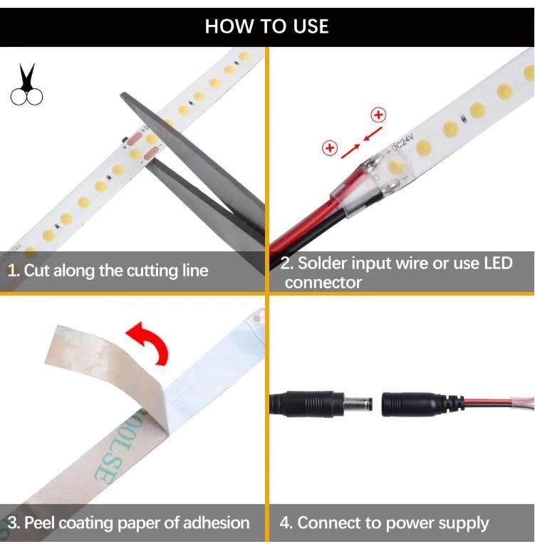 DOT COB 160LED/M 180 Wide Beam Angle Flexible COB LED Strip Light