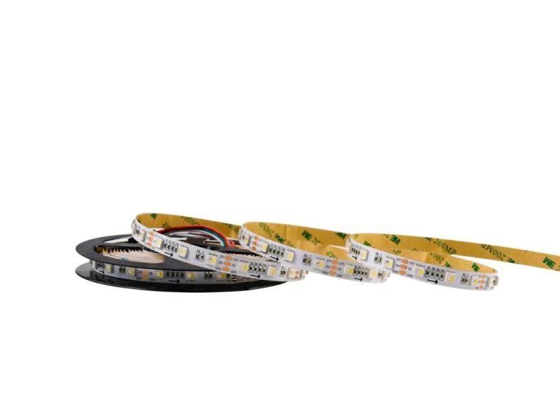 12V/24V SMD5050 60LED Rgbww Flexible Belt Light LED Strip From Factory