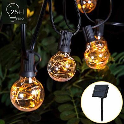 Solar LED Light String G40 IP65 Bulb String for Cafe Gazebo