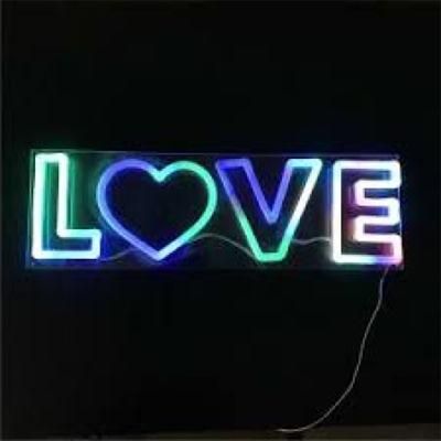 LED Neon Sign IP65 DC 12V Anti UV RGB Tape LED Tube Neon Flex Strip Light with Remoter