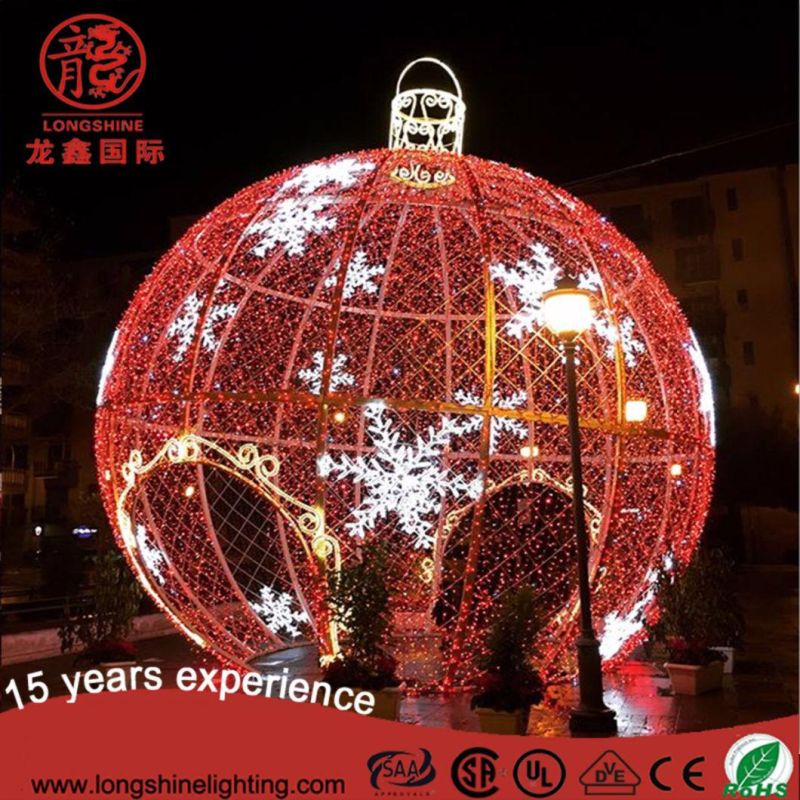 Ce/RoHS Outdoor Large 8m 3D Rubber Ball Motif Lights for Christmas Decoraitons Garden