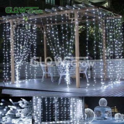 Christmas LED Curtain Fairy Light with Flash Bulb for Window House Home Decoration