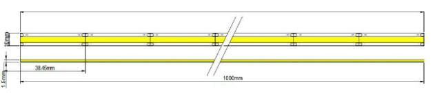 High Lumen Low Voltage Drop 8W 320LEDs 3000K Warm White COB LED Strip Light with IP54 Dustproof