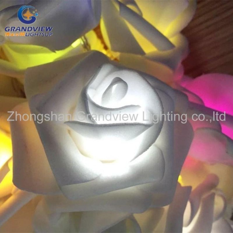 Proposal Wedding Decorative Artificial LED Rose Flower Light