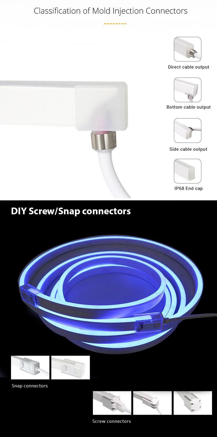 IP68 2700K Warm White Neon Flex 24V RGB LED Strip