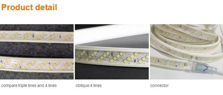 High Brightness 4 Lines SMD2835 216LED/M Flexible 13W/M LED Strip Light Rope Light Decoration Light