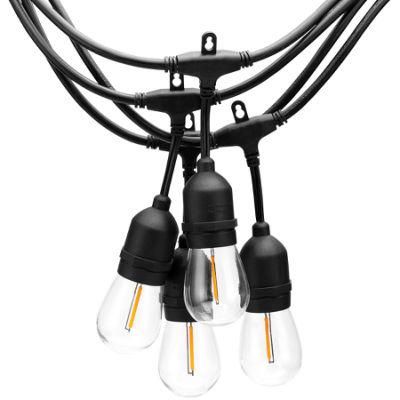 24FT Outdoor String Lights Commercial Grade Weatherproof Outdoor Lights