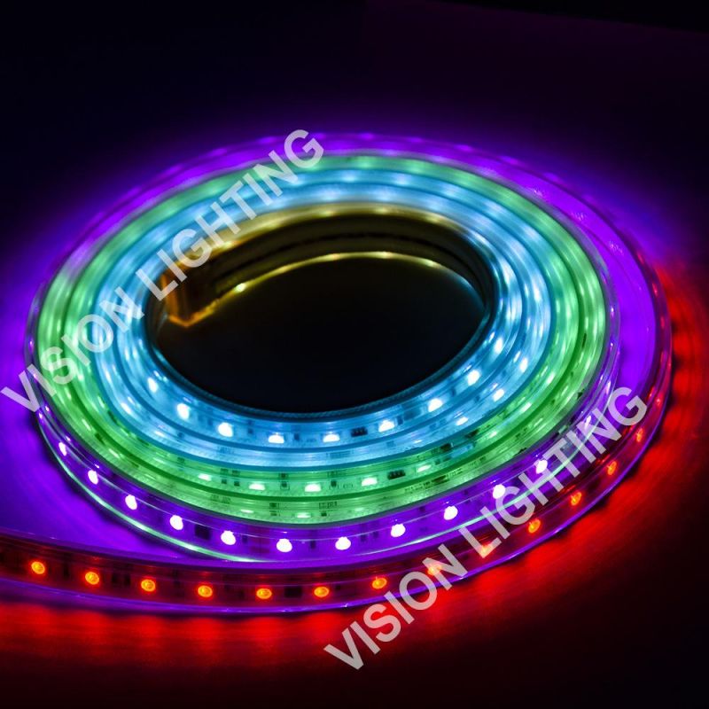 Christmas Decoration High Quality 24V IP67 RGB Pixels Smart LED Light Strip