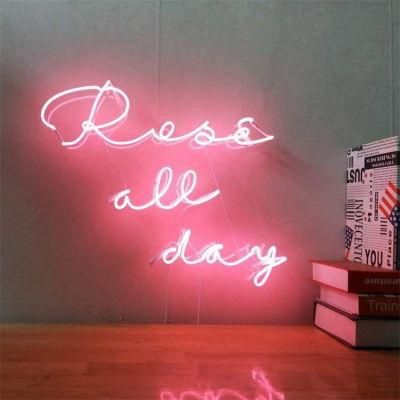 Drop Shipping Hot Beautiful Romantic Custom Rose All Day LED Neon Light Sign