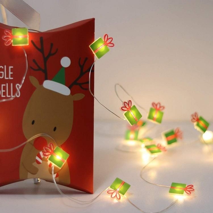 Battery Operated Christmas Gift Box Micro Mini LED Copper Wire Fairy String Lights for Christmas Home Decoration