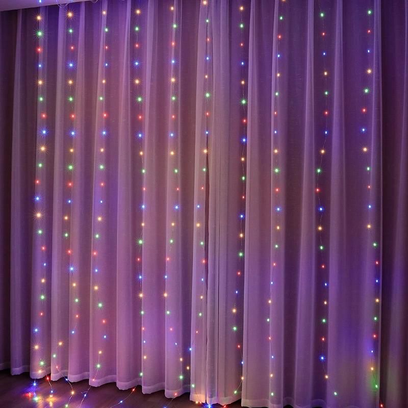 USB Powered Warm White Color Indoor Decoration Copper Wire LED Curtain Light