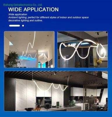 CE RoHS UL Compliant Ra90 2300-4000K 24V Free and Unlimited DIY Flexible 360&deg; Neon Light Strip for Shopping Mall Decorative Lighting