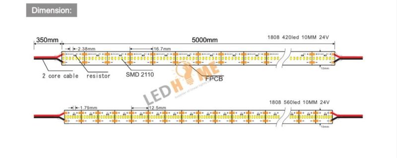 Newest LED SMD Strip Width 3mm LED Strip for LED Lighting