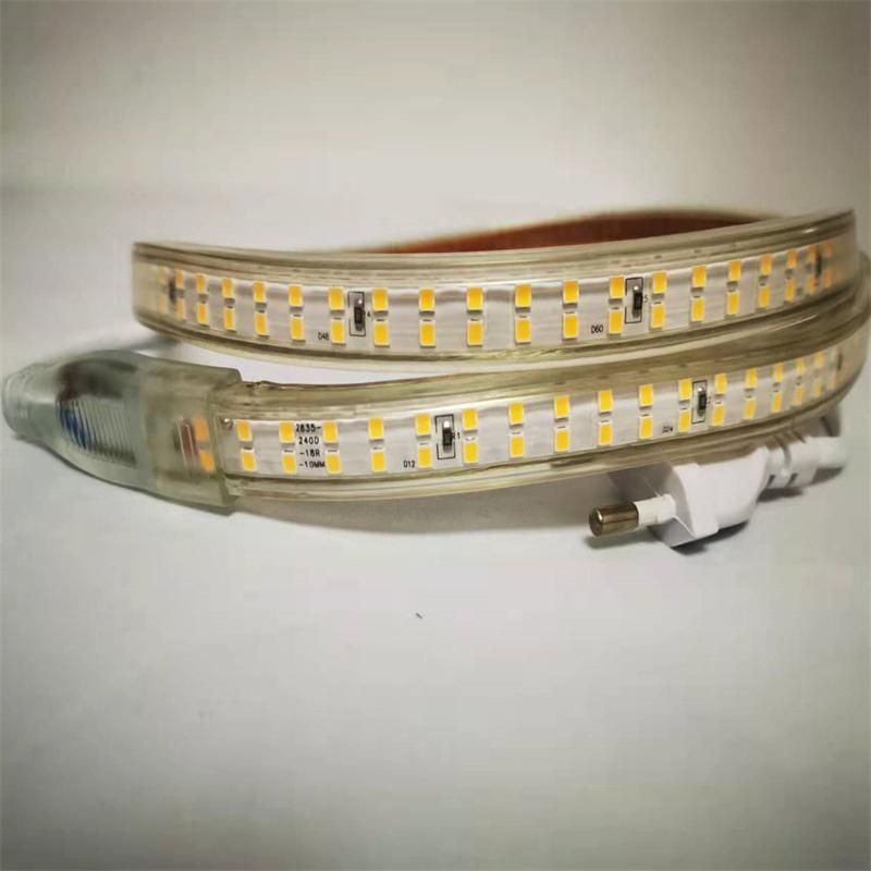 AC220V SMD2835 Outdoor Project Decoration Waterproof CE IP65 LED Strip Lights