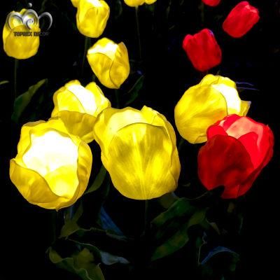 CE&RoHS Quality Decorative Lighting Garden Swing LED Foam Flowers