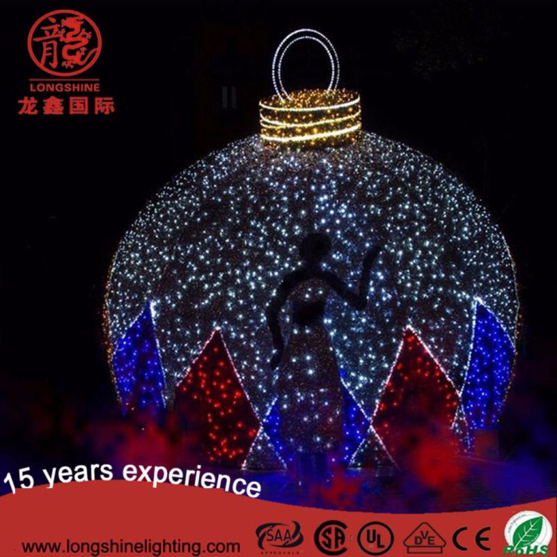 Ce/RoHS LED 3D Motify Waterproof Rubber Outdoor Christmas Ball Light