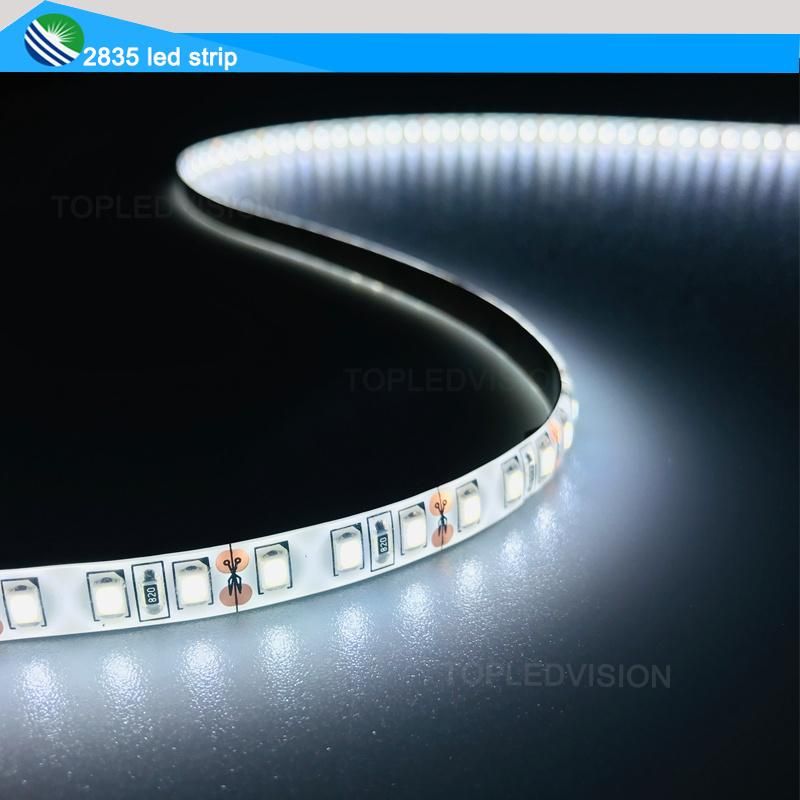 12V DC SMD2835 Flexible LED Rope LED Strip 120LEDs with White Color for Indoor Light