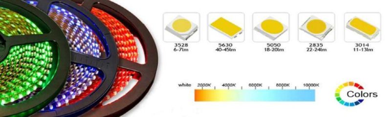 SMD3014 LED Strip Sideview 60LEDs/M DC12V, High Brightness 10-13lm/LED