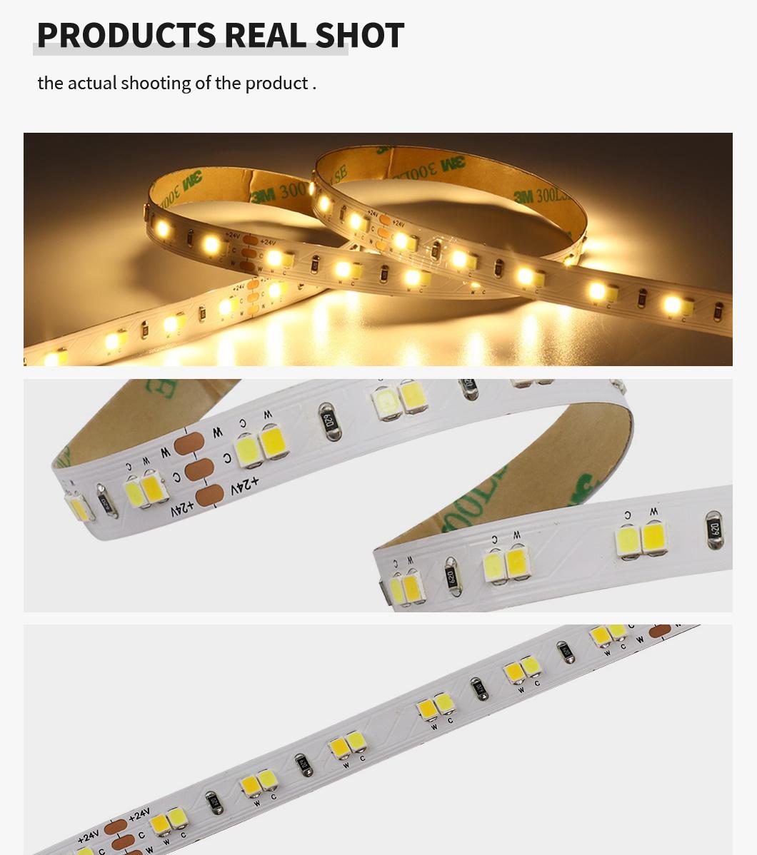 Top Quality High Lumen SMD2835 LED Lights Adjustable CCT LED Strip