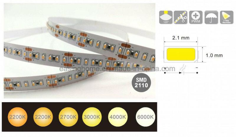 2018 Newest LED Strip 2110SMD Max 700LED/M Bendable Neon Flex, More Competitive Than 2216/2835/3528/3014/5050SMD LED Strip