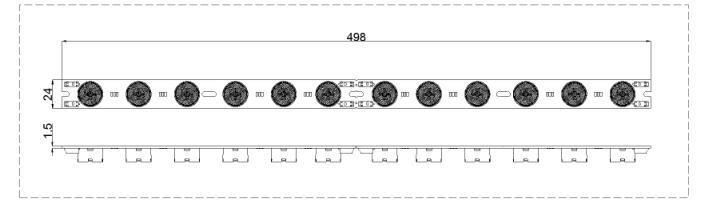 15W 24VDC Edge Lighting 2835 LED Rigid Light Bar with Lens