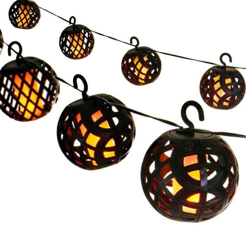 Solar LED String Lights Solar Lanterns Flame Lights