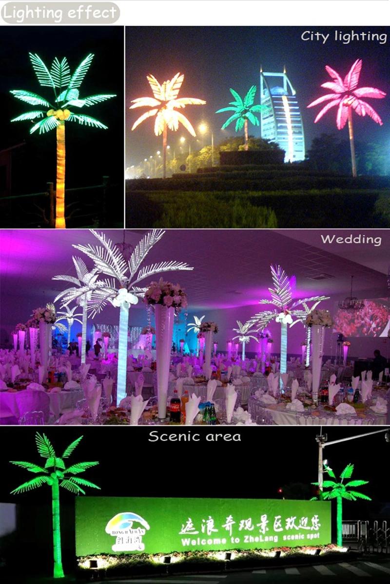 Event Decoration Quality Artificial Landscaping LED Wholesale Palm Tree