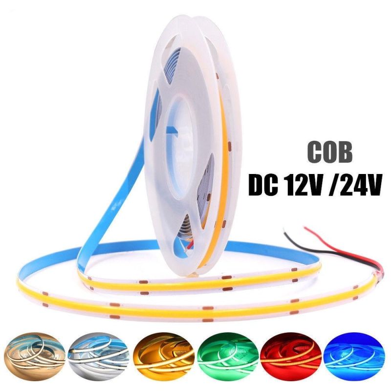 COB High Brightness No Dots DC24V 384 Chip Flexible COB LED Strip Light