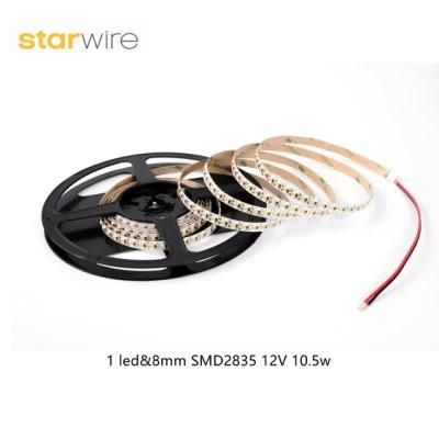 1LED&8mm SMD2835 LED Strip DC12V