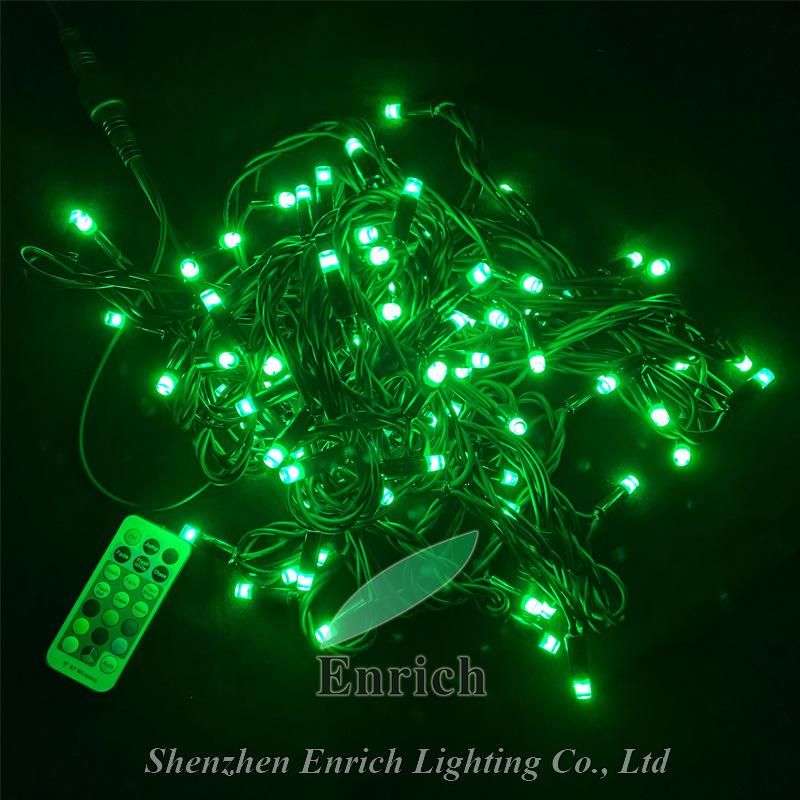 Sync RGB Colorful Linkable LED String Light with Rubber Cable for Outdoor Decoration