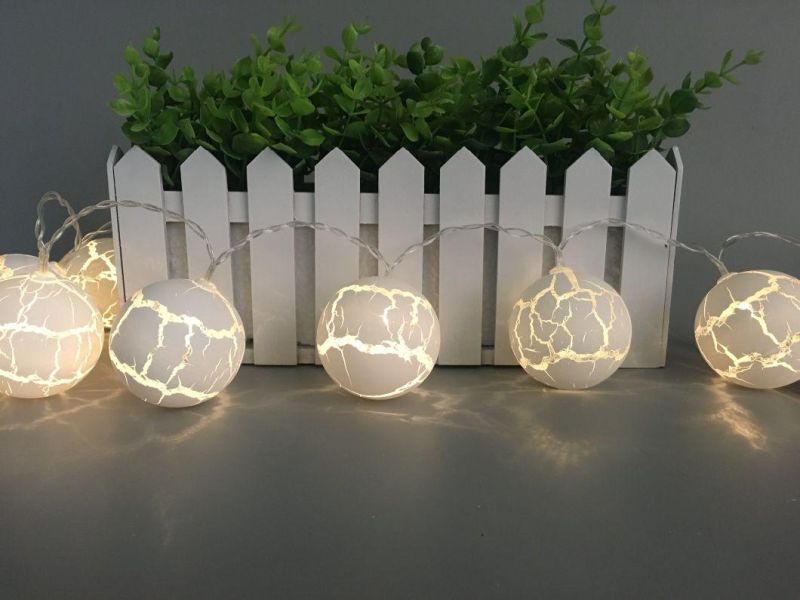 LED Easter Egg Crack Ball Shape String Light for Christmas Party Home Decor