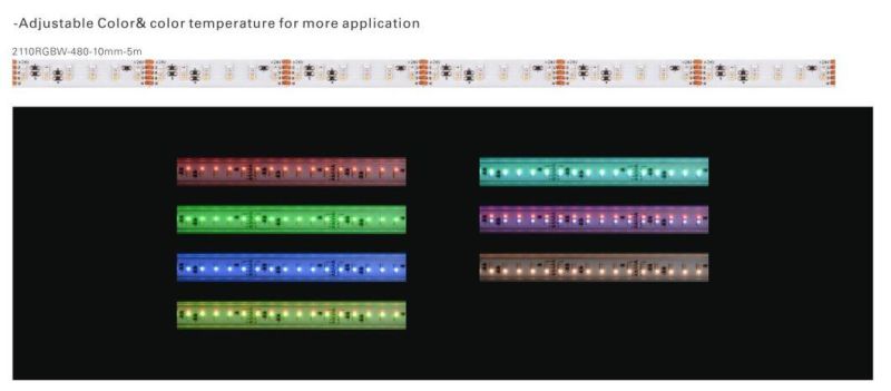 Two Color LED Strips SMD2110 CTA LED Strips 280 LEDs Per Meter