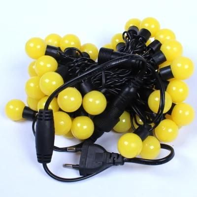 IP44 Outdoor LED Yellow Globe Ball String Light