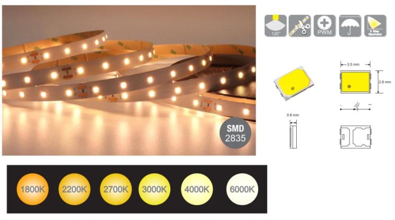 60 LEDs/M IC-Bulit-in LED Light Strip for Cabinet Light