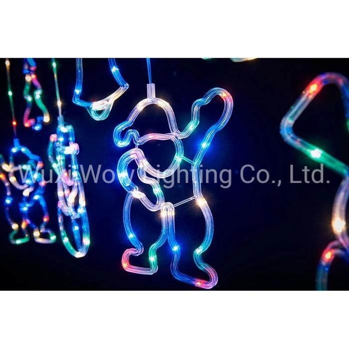 Christmas Silhouette Curtain Light Multi Coloured LEDs Characters Christmas Lights