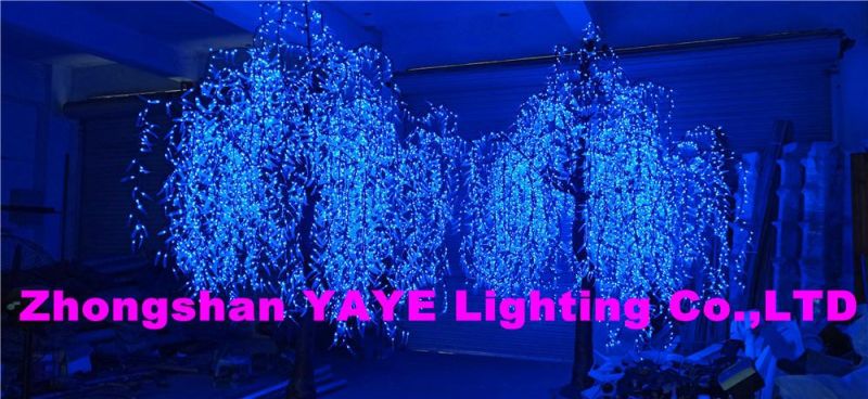 Yaye 18 Hot Sell 4608LEDs 2.5m Diameter 3m Height LED Lighted RGB Willow Tree with CE/RoHS