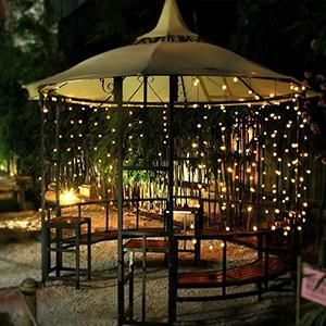 Solar String Lights Outdoor 60 LED 35.6 Feet Crystal Globe Lights with 8 Lighting Modes