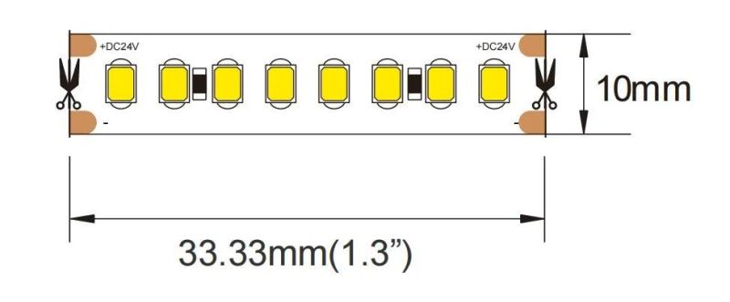 SMD LED Strip Light 2835 240LEDs/M DC24V for Backlight