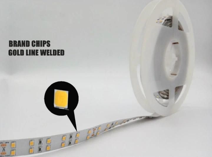 Customized High Lumen Warm White SMD 2835 Non-Waterproof 144 LEDs Per Meter Flexible LED Strip Lighting for Decoration