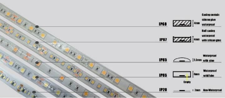 LED Strip Lights with High Density Excellent CRI>95 Warm Ultra Thin White PCB Warm White