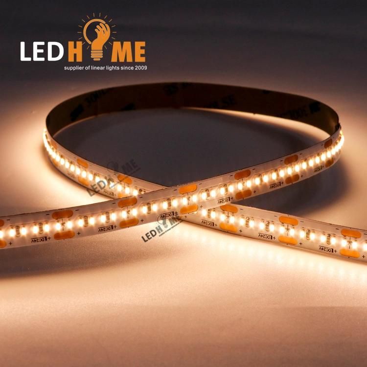 IP20 Epistar Chip DC24V 300LEDs 20W/M 3000K Warm White Flexible LED Strip SMD1808 with 3 Years Warranty