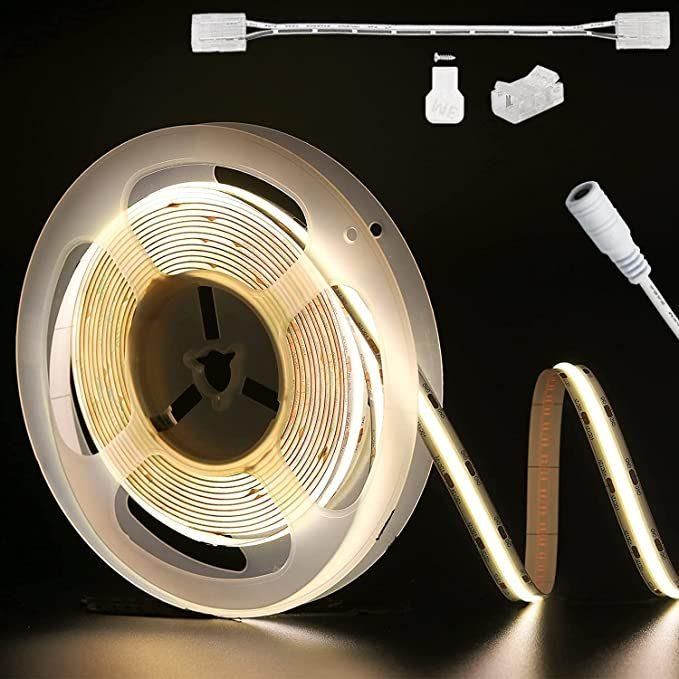 COB LED Strip Ligthing DC 12V 24V 8mm 10mm White Linear Flexible LED Strip