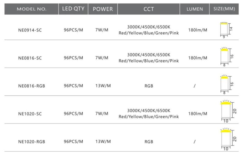 Double Side 8*16 -110V/127V/220V/230V/240V Flexible Reel LED Neon Lighting Cinta Neon