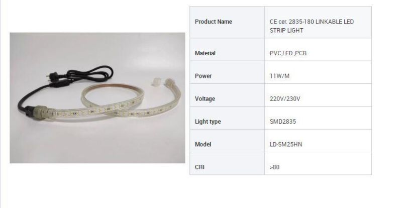 AC220V High Lumen LED Strip Light LED Temporary Lights for Constructions Sites